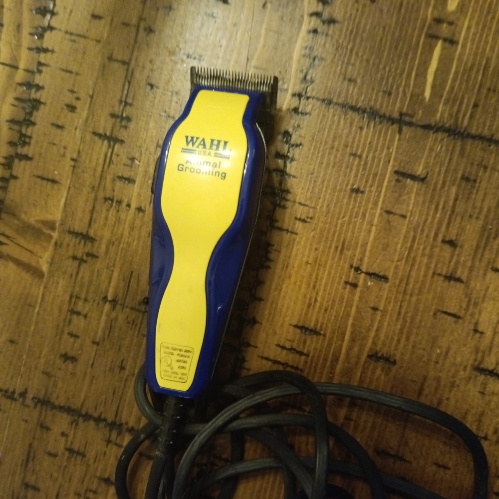 Wahl Animal Grooming Corded Pet Clippers Blue Yellow model PCMC-2   b6